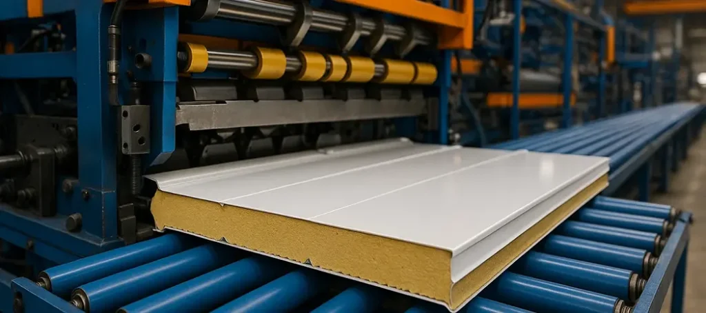 خط تولید ساندویچ پانل پیچ مخفی میهن پانل