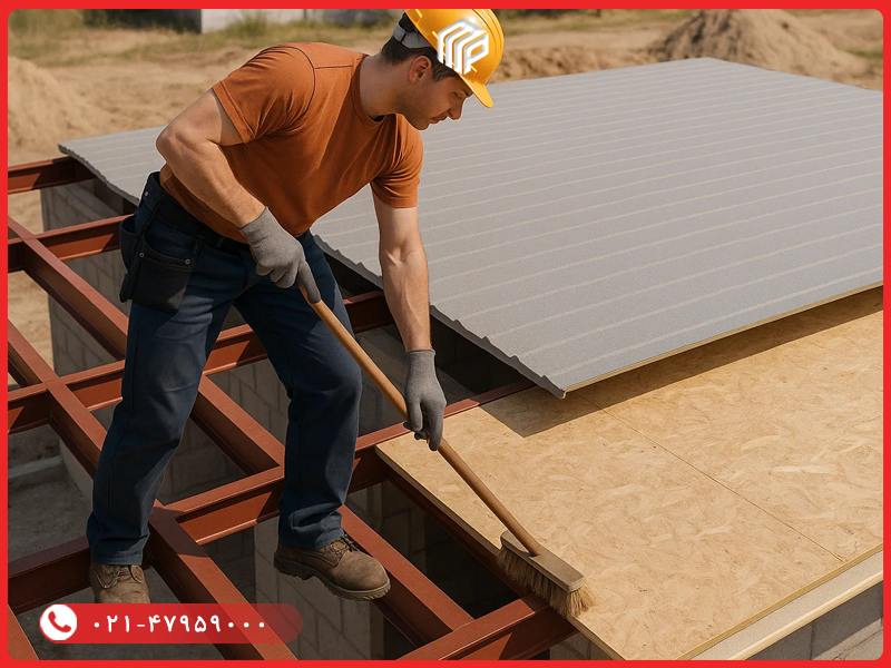 Installing ceiling sandwich panels