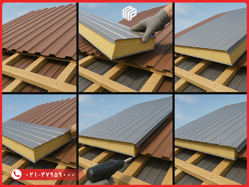 Installing ceiling sandwich panels