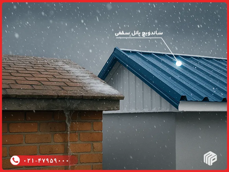 مقایسه ساندویچ پانل سقفی با مصالح سنتی