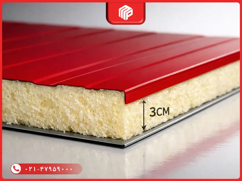 ساندویچ پانل دیواری 3 سانت دو رو ورق ساندویچ پانل دیواری 3 سانت دو رو ورق
